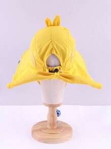 1pc Toddler/Kids Cartoon Adjustable Sun Ion Shawl Hat With Whistle, Lightweight And Multifunctional, Suitable For Spring And Summer Outdoor Activities - 1PC - View 11