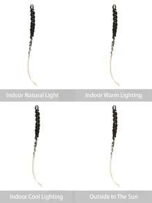 30 英寸编织直发和卷发马尾辫接发，配有柔软合成发带，适合日常使用