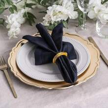 12pcs/6pcs/3pcs/2pcs Metal Napkin Rings, Simple Alloy Napkin Holder Rings For Weddings, Parties, Banquets, Buffets, Gatherings, Birthdays, Thanksgiving, Fall, Table Decor - Gold - View 8