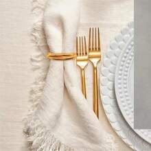 12pcs/6pcs/3pcs/2pcs Metal Napkin Rings, Simple Alloy Napkin Holder Rings For Weddings, Parties, Banquets, Buffets, Gatherings, Birthdays, Thanksgiving, Fall, Table Decor - Gold - View 7