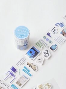 1 件复古不可切割 DIY 装饰剪贴簿和纸胶带套装 返校季 - 均碼 - 查看 15