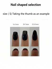 美甲金属按压式美甲，银色魔镜粉杏仁形法式美甲设计，婚礼场合美甲用品按压式指甲 - 米色 - 查看 8