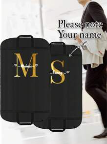 1pc Customized Portable Dustproof 1pc 1pc Clothing Covers Personal Tailor Nonwovens Waterproof Clothes Dust Cover Tote Bags Personalized Custom Pattern Name Initials A To Z Letter Clothes Dust Case Dress Protector Garment Bags Outdoors Close Organizer Dress Cover Suit Coat Storage Bag Garment Bags Wardrobe Hanging Garment Protector Cover Bag, Multifunction, Versatile, Large Capacity, Lightweight, Functional, Practical, All-Purpose, Colorful, Cute, Adorable, Contracted, Funny, Kawaii, Y2K, Minimalist, Commuting, Business Casual, Basics, Custom, Personalized, Unique, Customized, Ideal Gifts For Him, Ideal Gifts For Her, Her, Boyfriend, Girlfriend, Family, Friends, For Anniversaries, For Birthdays, For Holiday/ Vacation, For Outdoors/Outings/Travel/Hiking/Stadium/Sports/Climbing, For Business/Commute/Work/Office, Travel