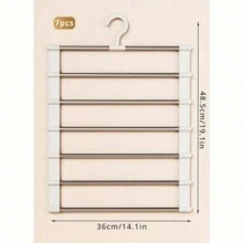 1 pièce Support pliant pour pantalons économisant de l'espace - Boîte d'organisation de penderie en acier inoxydable multi-couches, convient pour les jeans, leggings et pantalons, printemps, minimaliste, hauts d'été