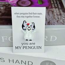 Jesteś moim pingwinem, kieszonkowy uścisk z kartą zachęty - zawiera trójwymiarowego pingwina z żywicy, słodka mała kartka dla Twojego partnera na Walentynki, serdeczny mini prezent, wyjątkowy prezent urodzinowy/rocznicę ślubu, mini kartka z pozdrowieniami, prezent dla przyjaciół, na Dzień Matki, Dzień Ojca, aby wyrazić "Tęsknię za Tobą", prezent z pozytywną energią dla małych firm, dla Twojego chłopaka/dziewczyny, Twojej ukochanej osoby