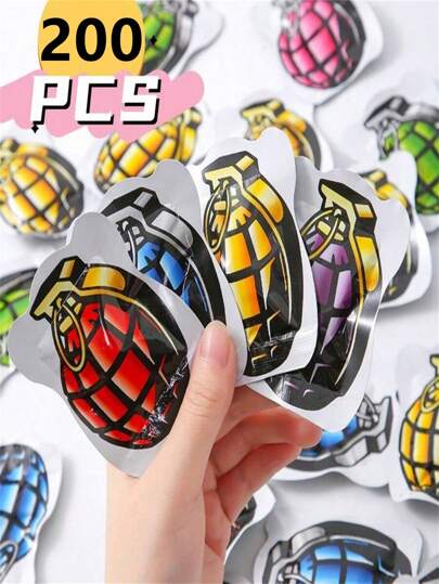 10pcs/20pcs/50pcs/100pcs/150pcs/200pcs Surprise Exploding Grenade, Fireworks, Realistic Self-Inflating Grenade Prop, Prank Game Air Explosion Bags, Various Party Atmosphere Decorations, Suitable For Birthday Party, April Fool's Day, Christmas, New Year Celebration, Wedding (Random Color)