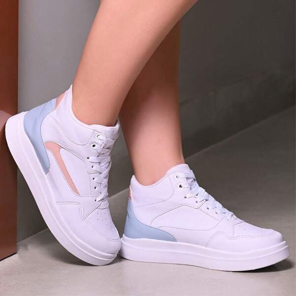 Tênis Feminino Cano Alto Academia Caminhada Esportivo Botinha Fitness Musculação Treino