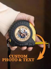 1 Peça Fita Métrica Personalizada com Foto e Texto, 3 Metros, Conjunto de Fita Métrica para Pai, Avô, Namorado, Noivo, Amor Além da Medida, Presente do Dia dos Pais, Aniversário, Inauguração da Casa