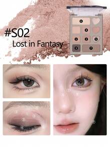 VEECCI 美丽梦幻十色眼影盘持久不脱妆珠光闪光章多色眼影大地色学生款价格实惠，非常适合万圣节和晚间活动 - S02 Lost in Fantasy - 查看 3