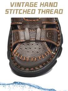 Men's Hollow Out Design Casual Comfortable Outdoor Sandals - Brown - View 11