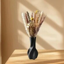 Elegant Bohemian Black Plastic Vase - Ideal For Farmhouse Decor, Tabletop, Bookshelf, Wedding And Party Decoration Home Decor Room Decor Flower Vase Glass Vase
