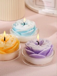 1 盒奥斯汀玫瑰形蜡烛、香薰蜡烛、蜡烛、装饰蜡烛、大豆蜡烛、最好的朋友礼物、送给女人的礼物、蜡烛家居装饰、情人节礼物、情人节、情人节、情人节蜡烛生日毕业 - 彩色 - 查看 1