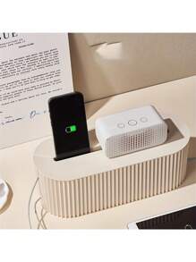 1 个带盖电缆管理盒，大容量办公室电缆整理器，桌面电源线存储，节省家庭、办公室、客厅空间