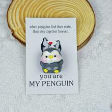 Du bist mein Schätzchen Pinguin Kuschel Karte - mit bezaubernder 3D Pinguin Paar Liebende, liebenswürdige Valentinstag Karte für den Partner, einzigartiges Geschenk für Geburtstag, Hochzeitstag, Vermissen Dich Erinnerungsstück, Mini Geschenkkarte für Valentinstag, Schulanfang, Freundschaftstag, Ostern, Muttertag, Vatertag, inspirierendes Geschenk für kleine Unternehmen, für Freund/Freundin - Pink - Übersicht 5