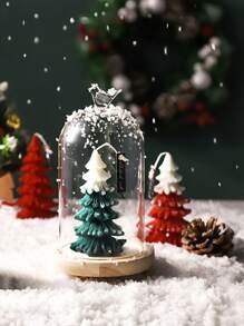 1 件圣诞树形香薰蜡烛，卧室装饰，大气节日礼物，颜色随机，薰衣草香味 - 彩色 - 查看 4