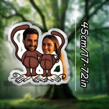 1 Almohada personalizada con forma de mono - Foto personalizada, regalo ideal para él, ella, novio, novia, papá, mamá, familia y amigos | Perfecto para decoración de interiores - sofá, cama, auto, sala de té, dormitorio - Sube fotos para personalizar almohadas. - Ver 10