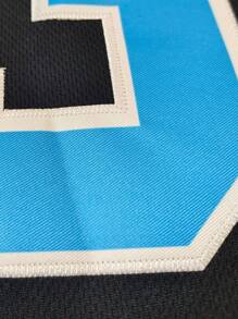 Men's #23 Black Basketball Jersey, Loose Fit, Breathable, Graphic Embroidered Sleeveless Round Neck Tank Top, Suitable For Basketball, Sports, Running, Gym - 黑色 - 查看 5