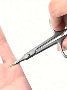 Professional Stainless Steel Nail Scissors, Suitable For Both Hands, Unscented, Precise Cutting, For Manicure And Pedicure - Multicolor - View 5