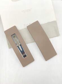 1 Pair Matte Solid Color Side Bangs Hair Clips, Women's Barrette Hair Accessories