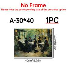 1pc Witch Cafe Poster, Witchy Impressionist Print, Halloween Witches And Black Cats Wall Art, Posters For Living Room, Bed Room, Modern Canvas Posters For Room, Room Decoration Stuff, Home Decor ,Room Decor Aesthetic, Western Decor, Bathroom Kitchen Office Decor Halloween Decor Fall Decor