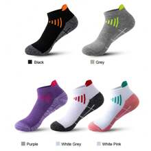 Sports Outdoor 6 Pairs Of Women's Compression Sports Socks, Low-Cut Cushioned Breathable Ankle Socks, Thick Sports Socks, Anti-Friction Towel Bottom Socks, Color Matching Mesh Breathable Running Socks, Outdoor Socks, Suitable For Running, Cycling, Hiking