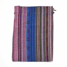 5pcs Linen Drawstring Bags, Bohemian Jewelry Cosmetic Gift Storage Pouches