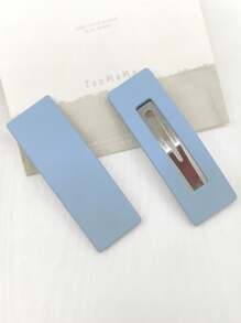 1 Pair Matte Solid Color Side Bangs Hair Clips, Women's Barrette Hair Accessories