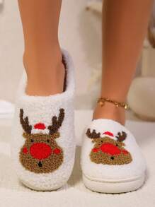 新款女士万圣节南瓜风格拖鞋，秋冬季可爱又有趣的室内家居拖鞋 - 紅色 - 查看 1