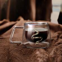 1 件和 2 件双层玻璃咖啡杯，带手柄，透明，保温防烫。适用于拿铁、意式浓缩咖啡、茶包和卡布奇诺。厨房用具，适合家庭聚会、生日和节日礼物。返校季 - 無色 - 查看 7