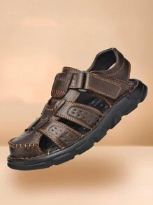 Men's Hollow Out Design Casual Comfortable Outdoor Sandals - Brown - View 8