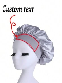 Customized Wide-Banded High Elasticity Satin Sleep Cap, Ladies Beauty Hair Care Treatment Cap, Postpartum & Chemotherapy Cap, Hair Drying Cap Back To School - Multicolor - View 14