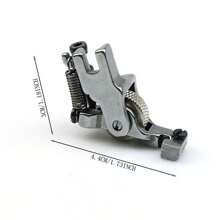 1 件 S518L 可调节隐形拉链卷边压脚，适用于工业缝纫机、缝纫机配件 - 可調式隱形鐵齒輪滾輪拉鍊壓腳 - 查看 4