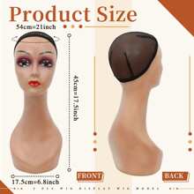 Plastic Mannequin Model Head For Display Wigs Plastic Mannequin Head For Wig Stand For Wigs Display Making Wigs Manikin Head - Brown - View 3