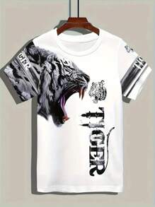 Men's Fashion Casual Crew Neck T-Shirt Top - Multicolor - View 3