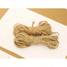 Soga decorativa para colgar fotos, manualidades hechas a mano como regalo, decoración del hogar de cuerda natural de color marrón - Marrón - Ver 8