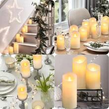 3pcs, LED Flashing Rocking Head Candle Light, LED Simulated Flameless Candle Light, Suitable For Birthday Wedding Party, Outdoor, Home Decoration