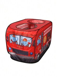 1 pieza Carpa de juego con diseño de coche y animales para bebés, juguete de casa de juegos portátil y plegable sin montaje, diseño ventilado, juguete de cabina de bloques de construcción, regalo de Navidad/Halloween/Acción de Gracias para niños y niñas, incluye carpa (varios estilos disponibles, pelotas no incluidas)