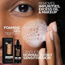 1pc/2pcs  Men's Facial Cleanser Deeply Cleanses Pores, Keratin, Controls Oil, Brightens, Moisturizes And Repairs Dull Skin - 黑色 - 查看 2