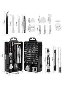 Zestaw precyzyjnych śrubokrętów, zestaw narzędzi do naprawy elektroniki, bity do 'a, komputera, PC, laptopa, telefonu, tabletu, majsterkowania domowego, konsol do gier, okularów, zegarka, dzwonka do drzwi, 115 w 1