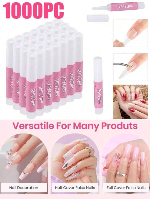 Super Strong Nail Glue – Long-Lasting Adhesive For Acrylic, Press-On & False Nails, 2g Quick-Dry Nail Tip Bond (5-1000 PCS)