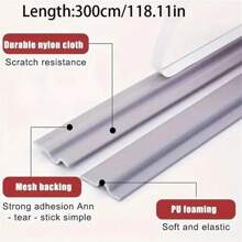 FEPK 118 英寸挡风雨条、门密封条、自粘窗户隔热泡沫胶带、防风、防尘、降噪、防水、适用于门底