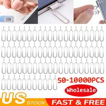 Dazone 50-10,000 Pieces SIM Card Removal Openning Tool Universal Tray Eject Pins Needle Opener Ejector Compatible With All Phone And Tablet Models - Silver - View 1