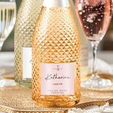 Personalized Waterproof Clear Wine Bottle Stickers For Weddings, Anniversaries, And Special Occasions-Custom Vinyl Label For Prosecco, Champagne, And Spirits-, And Easy To Apply-Premium Quality
