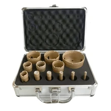 Gold 1/5/6/8/12PCS Set M14 Thread Dry Vacuum Brazing Marble Masonry Drilling Saw Diamond Drill Bit, Suitable For Ceramic Tiles, Granite And Marble - Multicolor - View 5