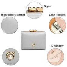 Cartera de mujer AMRINUGL gris, recubierto, gran capacidad, diseño práctico, talla única