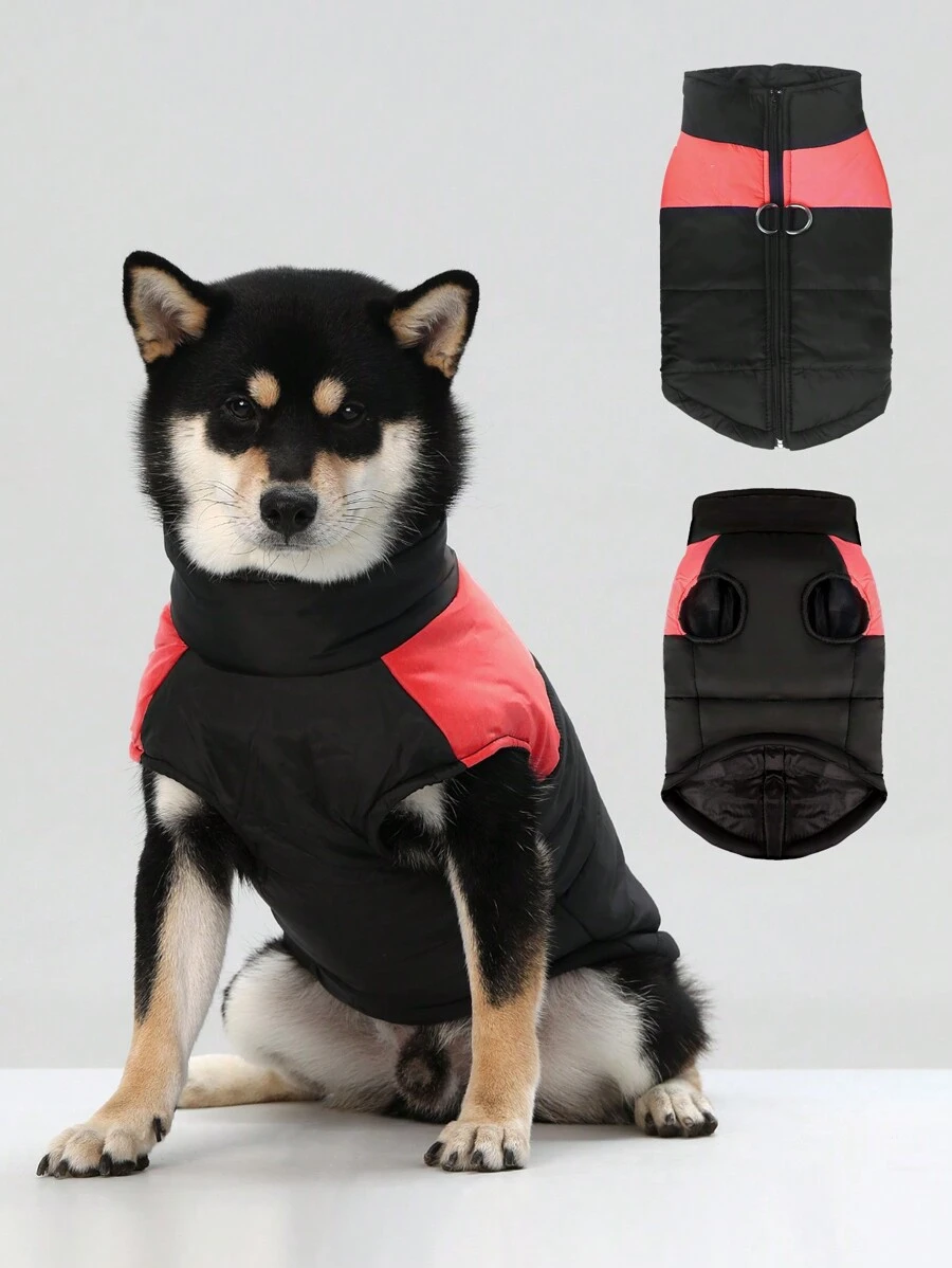 Warm Dog Jacket, Dog Winter Coat, Waterproof And Windproof Dog Snow Jacket With Leash Hole, Classic Colors In Small, Medium, Large Suitable For Small, Medium, Large Dogs, Blue, Red, Green