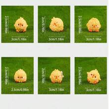 Microclima en miniatura de musgo, bola mullida, pequeña decoración de pollo de escritorio, accesorios DIY creativos, resina