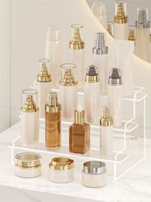1 件亚克力化妆品收纳盒，多层展示架，适用于香水、护肤品、化妆品、浴室、卧室、家居装饰，坚固的梯形设计 - 彩色 - 查看 12