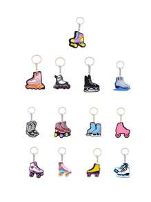 6pcs Roller Skate Keychain Skating Party Favors Roller Skating Party Supplies For 80s 90s Roller Skating Themed Party Hip Hop Disco Birthday Party Decorations Gifts Color Randomen - Multicolor - View 1