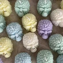 3D 可爱绵羊硅胶蜡烛模具 DIY 手工动物山羊蜡烛制作肥皂粘土石膏树脂模具装饰工具 - 白色矽膠模具 - 查看 5